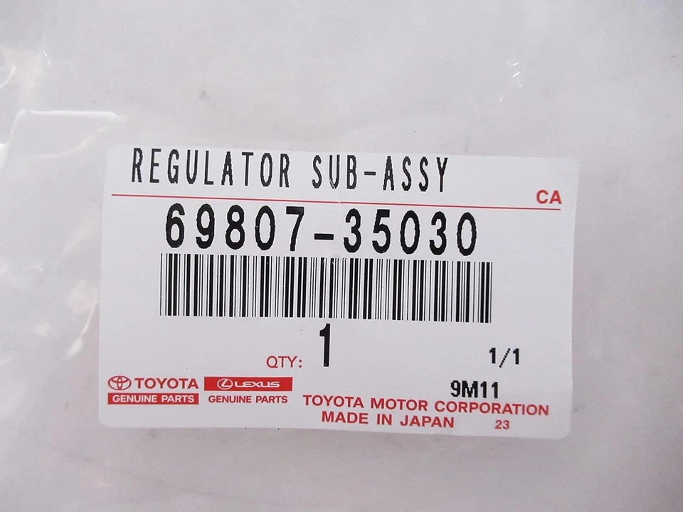 Regulador de ventana eléctrica de puerta trasera genuino Toyota 69807‐35030 para 4Runner 2010‐19 Foto 3 de 3
