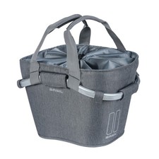 Basil City-Tasche ClassicCarryAll Front grey melee, abnehmbar oh Halt,28x37x26cm