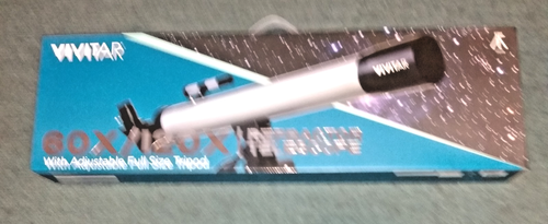 Vivitar TEL50600 60X/120X Telescope Refractor with Tripod Black Open Box New - Picture 2 of 2