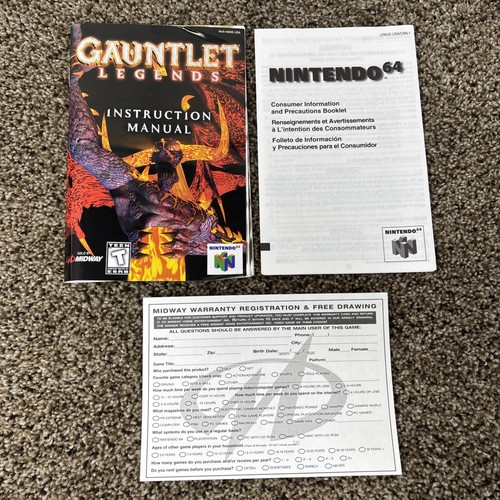 Gauntlet Legends (Nintendo 64, 1999) BOX AND MANUAL ONLY NO GAME - Bild 9 von 10