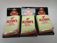 3 Packs - Kiwi Shine Flannel Buff Cloths 13.8" x 7" - (Total of 6 Cloths)