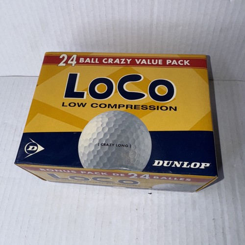Pelotas de golf Dunlop Loco baja compresión - NUEVAS 8 paquetes con 24 pelotas - Crazy Long - Imagen 1 de 2
