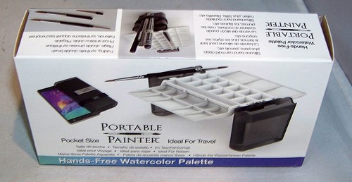 STEP BY STEP PORTABLE PAINTER SET POCKET SIZE-HANDS FREE WATERCOLOR PALETTE 700 - Picture 1 of 3