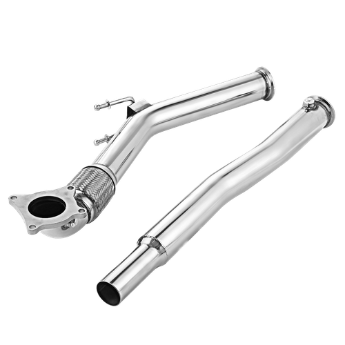 Turbo Scarico Decat Downpipe Inox per Audi A3/S3 2.0T (04-11) NUOVO 3'' UK - Foto 2 di 11
