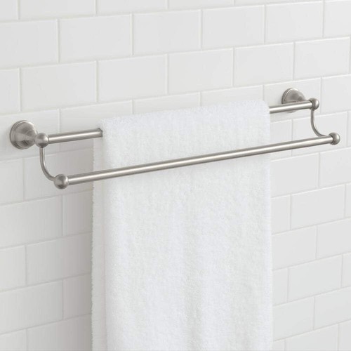 Glacier Bay 24 in. Double Towel Bar in Brushed Nickel - Picture 3 of 4