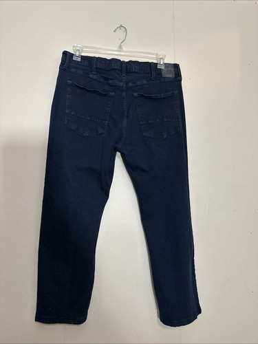 Nautica Jeans Blau Baumwolle Denim Dark Wash Straight Fit Stretch Herren 36x30 - Bild 10 von 14