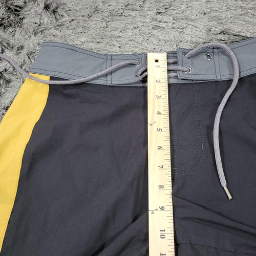 James Perse Yosemite Shorts Mens 28 Black Gray Yellow Performance Board Swim - Picture 15 of 17