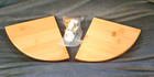 Natural Wood 7" Corner Wall Shelves Set Of 2, Rustic Wood Corner Shelves