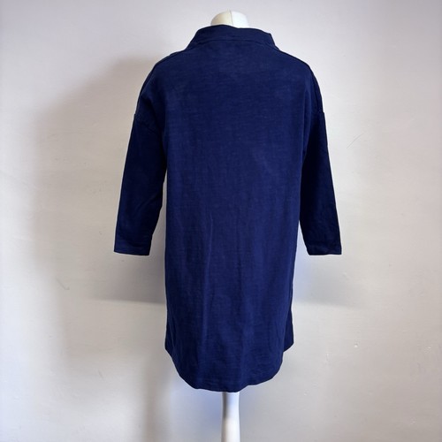 Tunica brindisi taglia 12 blu navy maniche 3/4 tasche utility 100% cotone - Foto 6 di 11