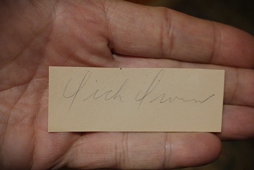 Vintage Dick Irvin Sr. Montreal Canadiens Coach Signed Autograph Cut dec.1957!
