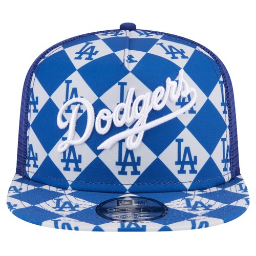 Camionista uomo New Era Royal Los Angeles Dodgers Seeing Diamonds telaio ad A 9FIFTY - Foto 2 di 6