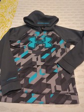 Under Armour Logo Storm 1 Boys Pullover Hoodie YLG Multicolor Long Sleeve Pocket
