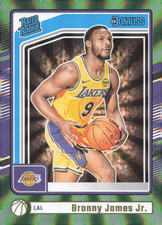 2024-25 Panini Donruss - Rated Rookie Bronny James Holo Green Laser (RC)