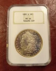1880 S MORGAN DOLLAR MS64 NGC ** PROOF LIKE QUALTIES TONED** OLD FAT SOAP HOLDER