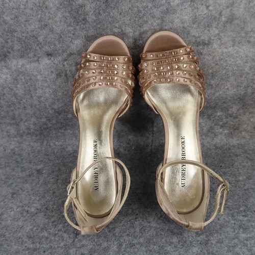 Audrey Brooke Shoes Women 7.5 Pump Stiletto Sandal Platform Formal Event Wedding - Picture 9 of 17