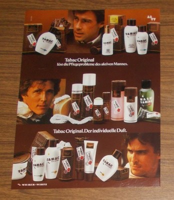 Seltene Werbung TABAC ORIGINAL Eau de Toilette löst Pflegeprobleme 1983