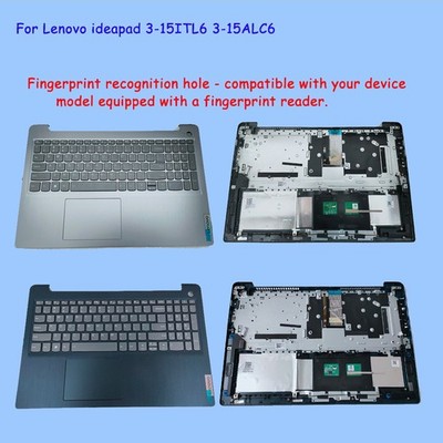 NEW Palmrest Keyboard Touchpad Fingerprint For Lenovo ideapad 3-15ITL6 15ALC6 