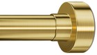 Adjustable Tension Curtain Rod 34-66" - Rustproof No Drill Brushed Gold