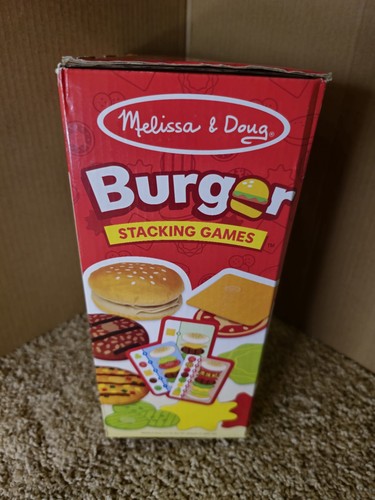 Melissa & Doug Burger Matching, Catching, and Stacking Games 21 pieces - New - Picture 5 of 5