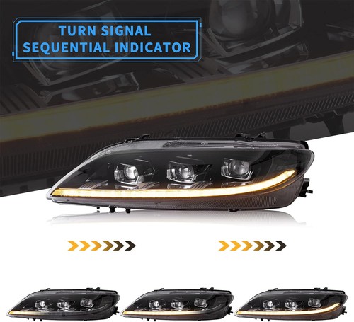 Faros proyectores LED VLAND de doble haz para Mazda 6 2003-08 con señal secuencial - Imagen 3 de 13