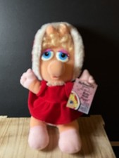 Baby Miss Piggy Plush Doll - 1987 McDonalds - Muppet Babies Christmas Jim Henson