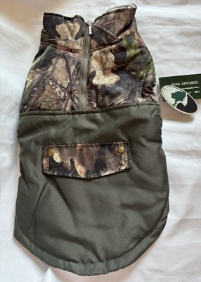 Mossy Oak Dog Vest Large Camo Fleece Lined Zippered Hunting Pet