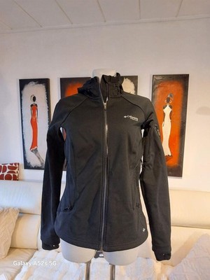 Jacken Trekking Damen Columbia Titanium Heather Softshell schwarz Kapuze Gr.38