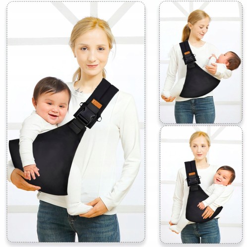 Cinturón de bebé ergonómico para bebé y niño pequeño, llevar lateralmente, ajustable, negro - Imagen 4 de 9
