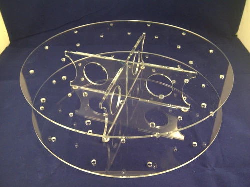 Cake Pop Stand Flat Pack Round Clear Acrylic Perspex Holder For 24 Cake Pops