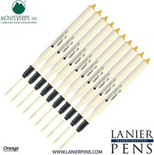 10 Pack- Monteverde L13 Soft Roll Ballpoint Refill Orange Medium Tip 0.7mm