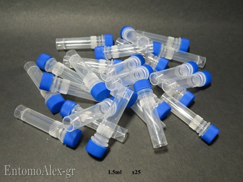 provette Polipropilene 1.5ml  x10 x25 fiale plastica tappo a vite analisi DNA - Foto 1 di 4