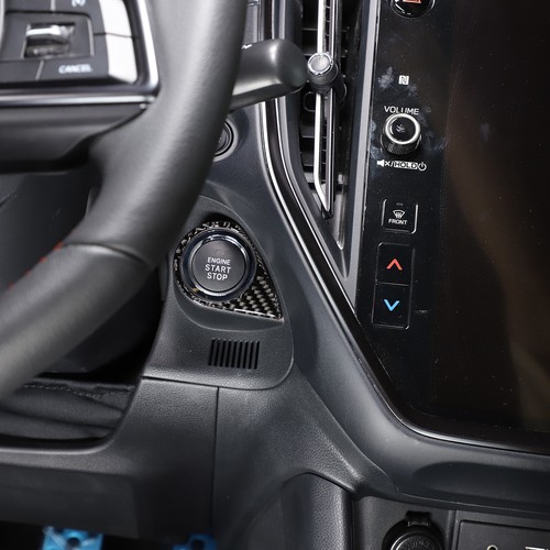 Carbon Fiber Car Starter Button Trim Decorate Sticker For Subaru WRX 2021-2023 - Picture 6 of 12