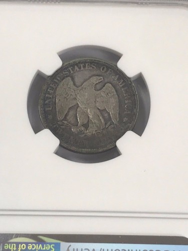 1875-P 20 Cent Piece Seated Liberty Graded NGC AU details - Graffiti - Picture 6 of 8