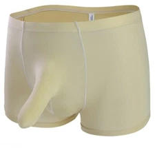 Men's Elephant Trunk Couple Ice Silk Panties Tummy Flat Corner Male Shorts