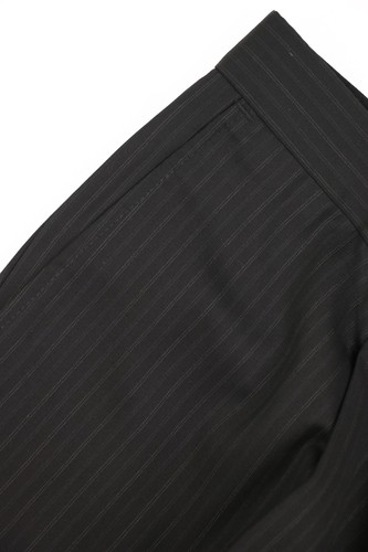 Herren 46 R Hugo Boss Rossellini schwarz mehrere Streifen 100 % Wolle flache Vorderseite Anzug - Bild 14 von 24