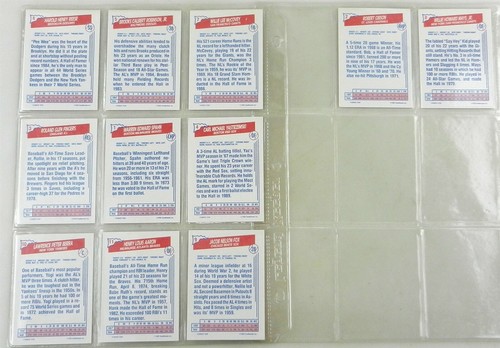 11- 1992 Ziploc MLB All Star Baseball Trading Cards Hank Aaron Willie Mays ~F28e - Picture 2 of 4