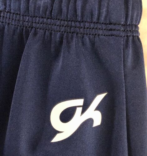 GK BOYS SMALL COMPETITION SHORTS NAVY N/S LONG GYMNASTICS RUNNING GYM CS NWT - Picture 3 of 5