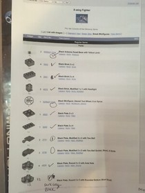 Lego Star Wars: X-Wing - 7140.  Incomplete and Instruction Manual