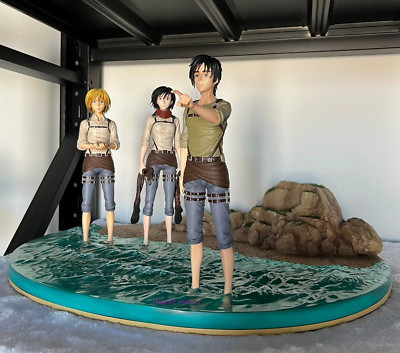 Freedom Studio Eren Jaeger Mikasa Ackerman Armin Arlert Resin Watching the Sea