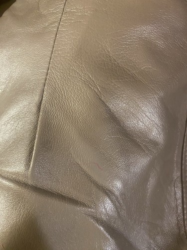 Women’s Size 16 High Rise Genuine Leather Pants Taupe Brown – Lined, Unhemmed - Picture 8 of 9