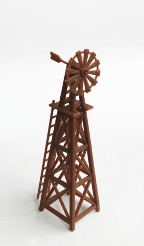 Outland Models Railway Layout Country Farm Windmill (Brown) HO OO Gauge - Picture 1 of 1