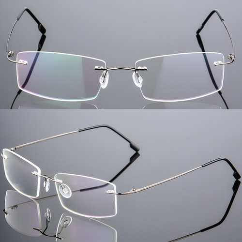 Metal Fashion Reading Glasses Men Women Ultralight Rimless Presbyopic Glasses - Picture 14 of 19