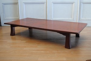 huge antique vintage japanese cedarwood chabudai low coffee table