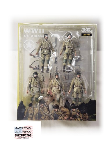 JOYTOY US 1/18 Soldiers 5 Figures Shown Airborne Division of WW II JT0715 FIGURE - Picture 1 of 13