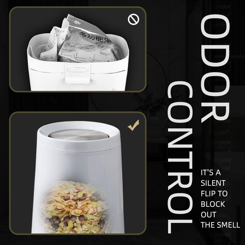 10 L/2.6Gallen,Swing Lid Trash Can,Metal Garbage Can with Flipping Lid,For Bathr - Picture 6 of 7