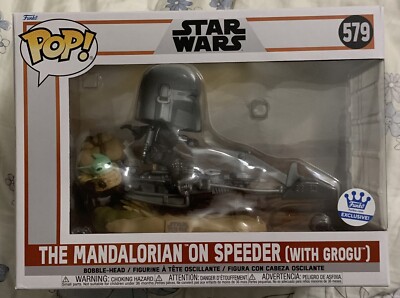 Funko Pop! The Mandalorian on Speeder (with Grogu) #579 Shop