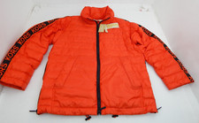 Michael Kors Men  s Down Fill Puffer Jacket Small Optic Orange Graphic Sleeves