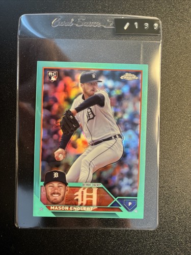 Mason Englert 2023 Topps Chrome Update Series - Aqua Refractor #USC167 /199 (RC)