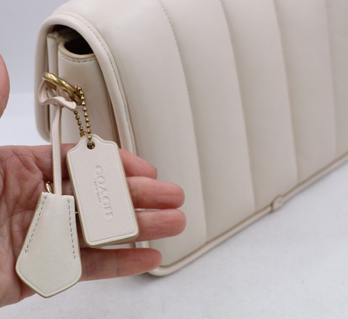 COACH Chalk Quilted Leather Studio Shoulder Bag C7725 + Dustbag Never Used - Picture 8 of 16