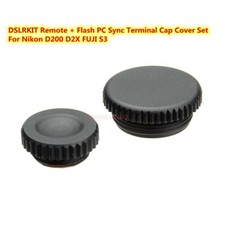 DSLRKIT Remote  Flash PC Sync Terminal Cap Cover Set For Nikon D200 D2X FUJI S3